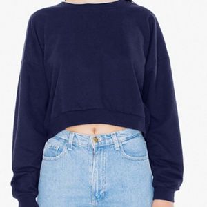 American Apparel Flex Fleece Raglan Crop Sweater M